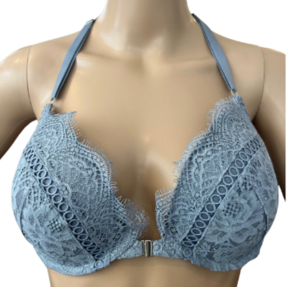 Victoria's Secret Push-up Dream Agels Bras 36D / Blue-Silver